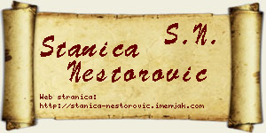 Stanica Nestorović vizit kartica